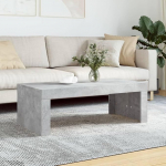 Kohvilaud elutoas Moodne kohvilaud 102 x 50 x 36 cm Diivanilaua madal kohvilaud elutoas Moodne disain Minimalistlik hall betoonist