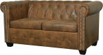 Chesterfield diivan 2-kohaline, p&auml;evavoodi, diivan magamisfunktsiooniga, diivan elutuppa, elutoa diivan, korterisse, suured diivanid, diivan, kunstnahk, pruun
