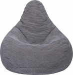 Loft 25 k&otilde;rge seljaga kott t&auml;iskasvanutele | Corduroy kangas, sisemine vooder | Ergonoomiline disain keha toetamiseks (Charcoal, Bean Bag)