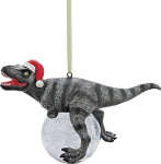 Design Toscano Dinosaurusfiguurid, j&otilde;ulukuusekaunistus, Blitzer T Rex j&otilde;uluvana m&uuml;tsiga p&uuml;hadekaunistus
