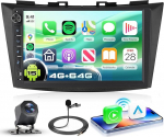 VECHTEL 4G + 64G autoraadio Android 15 Suzuki Swift 2011-2017 Suzuki Ertiga 2012-2017, 9-tolline InCell HD puuteekraan koos p&ouml;&ouml;rdnupuga Traadita Carplay Android auto GPS 5G Wi-Fi USB Bluetooth FM RDS