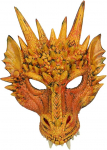 NUOBESTY Halloween 3D draakonimask Party mask loomade pool n&auml;gu maskid maskeerumine mask karneval kost&uuml;&uuml;m Halloween pidu karneval paraad Cosplay (kollane)
