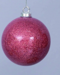 Kugel f&uuml;r Weihnachtsbaum, Rosa mit Glitzer, Dekoration f&uuml;r Weihnachten, 12 St&uuml;ck, 8 cm