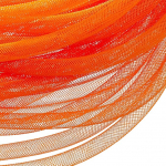 DICOSMETIC 25 m Halloween Mesh Tube Tape for Crafts 8 mm Dekoratiivne Tube Band Flex Dark Orange Plastic Halloween Christmas Decoration for Crafts Christmas Wreaths Gift Packaging