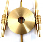 COQALINEX Schneckengetriebe, Radschnecke, Motorritzel, Schneckengetriebe, 120 Z&auml;hne, 0,4 m, 120 Z&auml;hne, 12 mm Lochdurchmesser, Zahnrad 1:120, Messing-Verz&ouml;gerungsturbinen-Schneckengetriebe