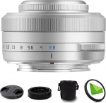 TTArtisan 27 mm F2.8 f/2.8 XF-Mount Autofocus APS-C STM Lens for Fujifilm Fuji X-Mount Cameras X-T10 X-T2 X-T20 X-T30 X-T3 X-T4 X-T5 X-T100 X-T200 X-T30 X-PR01 X-PR02 X-PR03 X-E4 Silver
