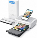 WOLFANG fotoprinter, 54 lehega fotoprinter (4 x 6 tolli), toetab WiFi &uuml;hendust, loovad fotot&ouml;&ouml;tlusrakendused, iOS/Android nutitelefonile
