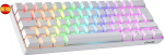 Geeky GK61 60% | Hot Swapable mehaaniline m&auml;nguklaviatuur | 62 klahvi mit mitmev&auml;rviline RGB LED taustavalgus PC/Mac m&auml;ngijatele | ISO ES Hispaania paigutus (valge, punane mehaaniline)