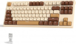 FREEWOLF M88 TKL traadita m&auml;nguklaviatuur, BT/2.4GHz Hot-Swap mehaaniline klaviatuur, t&uuml;&uuml;p C/USB A 2-in-1 traadita vastuv&otilde;tja, 87 PBT klahvikate, tihendiga kinnitus, punane l&uuml;liti QWERTY, PC/MAC - juustu