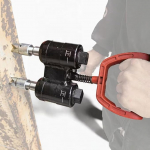 Doppelzylinder-Pneumatik-Entrostungshammer, pneumatischer Rostentfernungshammer, Hubkolben-Luftnadel-Entferner-Rostentferner-Werkzeuge mit Griff und 19" langer Stange, Frequenz 2x2100bpm