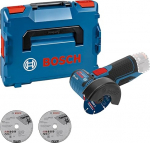 Bosch Professional 12V s&uuml;steemne aku nurklihvmasin (3 l&otilde;ikeketast, ilma akude ja laadijata, L-boxx), must, sinine, punane, ketaste l&auml;bim&otilde;&otilde;t: 76 mm.
