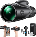 K&F Concept 8-32 x 50 HD monokulaarne teleskoop pidev suumimine mobiiltelefoniklambriga linnuvaatluseks, jahil, matkamiseks, kontserdiks