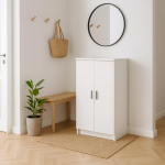 Dmora kaheukseline mitmeotstarbeline kapp kuue riiuliga, valge, cm 55 x 36 x K108