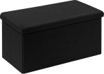 Bonlife Bench with Storage Space, Foldable Bench, Velvet Footstool Chests Storage Box with Lid, Black, 80 x 40 x 40 cm