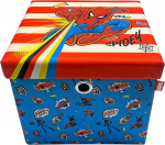 Spider-Man Ottoman Storage Box Foldable Square Toy Chest Box with Lid for Kids Footstool Load 30kg