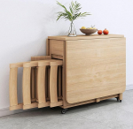 T&auml;ispuidust pikendatav kokkupandav s&ouml;&ouml;gilaud ruumi s&auml;&auml;stev kompaktne disain k&ouml;&ouml;gi s&ouml;&ouml;gitoa jaoks Teardrop Leaf Funktsioon