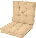 Homescapes Travel Booster Cushion, Taupe Beige, 100% cotton fabric, Easy to get in and out of car, Comfortable breathable travel Cushion for back and seat support, Extra lift of up to 5 Inches.