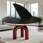 KVTUYC Klappbare Tischplattenverl&auml;ngerung, runde Form, aus Holz, tempor&auml;re Tischfl&auml;che, leicht zu verstauen, ideal f&uuml;r Esszimmer, Wohnzimmer, Terrasse und Veranstaltungen zu Hause(160cm)