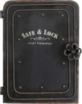 Kare Designer Key Cabinet Safe Black Cabinet Vintage Safe with 6 Hooks Steel Small 31 x 24 x 13 cm (H x W x D)