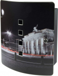 Burg-W&auml;chter Roostevabast terasest ukse seinakast 10 konksuga praktiline magnetiline sulgur, tr&uuml;kitud, 240 mm 6204/10 Ni Berlin Night