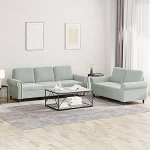 ZEYUAN 3202250 2-osaline diivan komplekt padjadega helehall samet, Lounge diivan, diivanid ja diivanid, Relax diivan, diivan elutuppa