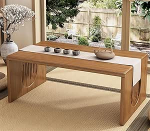 Kompaktne Jaapani bambusest p&otilde;randalaud Madal kokkupandav meditatsiooniline s&ouml;&ouml;gituba V&auml;ike altarim&ouml;&ouml;bel Stiilne kodukaunistus (80cm)