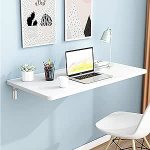 An der Wand montierter Klapptisch f&uuml;r Waschk&uuml;che, an der Wand montierter Esstisch, zusammenklappbar, an der Wand montierter Computertisch, stabil und robust, f&uuml;r Arbeitszimmer, Schlafzimmer
