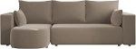 4ALL HOME nurgadiivan magamisfunktsiooniga Tivo 246 x 145 cm - Diivan - Diivan voodikastiga - Nurgadiivan - L-kujuline - Diivanvoodi - Diivanvoodi voodikastiga - Universal (Velo 623 Cappuccino)