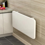 Valge kokkupandav laud, seinale paigaldatav arvutipult, t&ouml;&ouml;laud, puit, kokkupandav seinalaud k&ouml;&ouml;gi, s&ouml;&ouml;gilaud, v&auml;ike, ruumi s&auml;&auml;stev, mitu suurust valikuliselt, 60 x 40 cm, 70 x 40 cm, 80 x 40 cm.