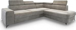 Masseno Ecksofa ALVORO M R-S mit Schlaffunktion L-Form, Klassisch Sofa mit Bettkasten, Wohnzimmersofa, Couch, Soffa, Bettsofa, Couchgarnitur - Hellgrau, Monolith 84