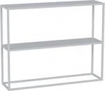 Moodne konsoollaud ristk&uuml;likukujulise alusega, seinapinnad, k&uuml;lgkoridor, esikus, kaasaegne konsoollaud, kitsas pikk diivanilaud diivani taga, kahetasandiline diivanilaud, H