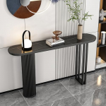 Moderner Konsolentisch mit rechteckiger Basis, Wandfl&auml;chen, seitlicher Flur, Eingangsbereich, Industrie-Konsolentisch, hinter dem Couchtisch, Foyertisch, Eingangstisch, geometrischer Metallr