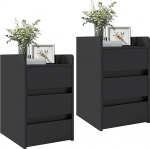 YITAHOME 2-kohaline &ouml;&ouml;kappide komplekt 3 sahtliga, kaasaegne &ouml;&ouml;kapp, veekindel &ouml;&ouml;kapp koos hoiuruumiga elutuppa ja magamistuppa, 35 x 40 x 59 cm (must)