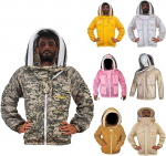 URBANSBEE mesindusjope 3-kihiline &uuml;mmargune m&uuml;tsi muster ventileeritud maskiga mesindusjope kaitse mesinike jaoks (2XL, DG Camo)