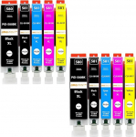 Amaprint XXL padrunid &uuml;hilduvad Canon PGI-580 CLI-851 sobivad Pixma TR7550 TS6150 TS6151 TS6251 TS6350 TS6351 TS705 TS9550 (10 printerikassetti)