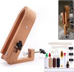 Craft Lacing &otilde;mblusklamber, Pony Horse klamber, nahk Craft Lacing &otilde;mblusklamber, puidust nahast &otilde;mblusvahendi hoidmise klamber, 29 t&uuml;kki, reguleeritav, Leathercraft DIY t&ouml;&ouml;riista hoidmiseks (kokkupandav puidust