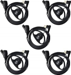 UAYESOK Walkie Talkie k&otilde;rvaklapid raadiok&otilde;rvaklapid D k&otilde;rvaklapid PTT mikrofoniga 2 Pin Motorola CP040 DP1400 GP68 GP88 GP300 CT150 XT420 XT460 HYTERA PD405 PD505 (5 tk)