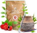 Yerba Mate komplekt - Soul Mate Org&aacute;nica Energia 500 g | Keraamiline Calabash | Mercedes roostevabast terasest Bombilla | Lisatarvikud (allas ja puhastushari)