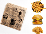 Tocnvoe - 200 Hamburgeri paberkoti, 19 x 17 cm, pruun ajalehe muster, rasvavaba toidupaber, vastupidav, niiskus- ja rasvakindel, paberkott v&otilde;ileibade, burgerite, suupistete jaoks.