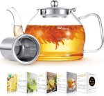 Klaasist teekann 1200 ml koos s&otilde;elaga, borsilikaatklaasist teeserviis - n&otilde;udepesumasinas pestav