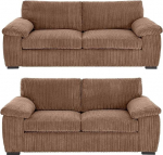 Elegant Jumbo Sofa Set 3+2 Seater Comfortable Stylish Living Room Furniture Beige Large