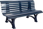Garden Bench 3-Seater / 150 cm Plastic Dark Blue Weatherproof