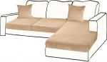 BT.WA Sektionalsofabez&uuml;ge f&uuml;r 3-teiliges Sitzkissen, Samt, separat, L-Form, Couchbezug, Stretch-Sofa-Schonbezug mit 2 Kissenbez&uuml;gen, M&ouml;belschutz (Sofa, 2-Sitzer + 1 Chaise, Kamel)