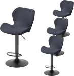 XGANGM Stretch Rotating Stool Covers Set of 4/2 koos seljatoega, Butterfly Shape Bar Chair Counter Stool Protective Cover Bistro Stool Cover koduk&ouml;&ouml;gi s&ouml;&ouml;gitoa jaoks, tumehall, 4 t&uuml;kki