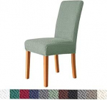 BJMAND &uuml;hev&auml;rvilised toolikatted s&ouml;&ouml;gitoa toolidele, 1/4/6/10 Set Jacquard High Back Chair Covers Stretch kangas eemaldatav pestav toolikaitsja Sage Green 6 t&uuml;kki