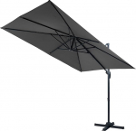 Gardissimo Cannes p&auml;ikesevarju koos statiiviga 300 x 200 cm Antratsiit Pikk k&uuml;lg ees UV-kaitsega 50+, v&auml;nt, 360 kraadi p&ouml;&ouml;ramine, ristk&uuml;likukujuline, v&auml;nt, turuvari, p&auml;ikesevari, p&auml;ikesevarju