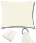 LOVE STORY Veekindel p&auml;ikesepurje, 2 x 3 m, ristk&uuml;likukujuline koos roostevabast terasest kinnituskomplektiga, Oxfordi p&auml;ikesepurje, vetth&uuml;lgav p&auml;ikesekaitse, 95% UV-kaitse v&auml;litingimustesse aias, r&otilde;dul, terrassil, kreemikas