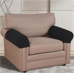 Stretch Armrest Covers, 2/4/6 komplekt, libisemiskindlad k&auml;etugede kaitsjad, k&auml;ekatted toolile, diivanile, k&auml;etugede katted, toolidele, diivanile, diivanile, tugitoolile (must, 6 t&uuml;kki)