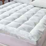 tuphen Double Mattress Topper - jahutav tikitud madratsikaitsja 18" s&uuml;gavale taskusse, pehme hingav voodipadi suurendab mugavust ja toetab rahulikku undamist