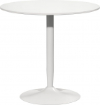 HOMCOM s&ouml;&ouml;gilaud 80 x 80 cm &uuml;mmargune k&ouml;&ouml;gilaud 2 inimesele s&ouml;&ouml;gilaud terasjalaga, libisemiskindel jalatugi, sammaslaud, kaasaegne kohvilaud k&ouml;&ouml;ki, s&ouml;&ouml;gituppa ja elutuppa, valge